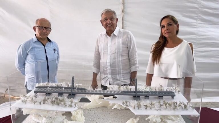 Presenta AMLO El Puente Elevado Del Tren Maya