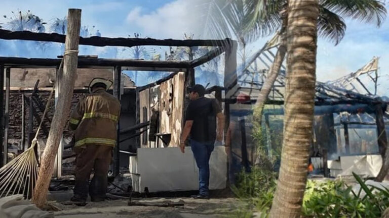Incendio En Tulum Consume Palapas De Hotel Asegurado Por La FGE