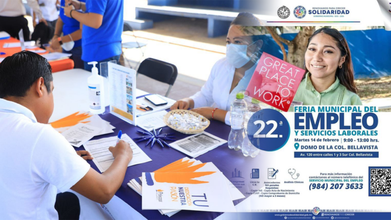 Asiste A La 22a Feria Municipal Del Empleo Este 14 De Febrero En Solidaridad
