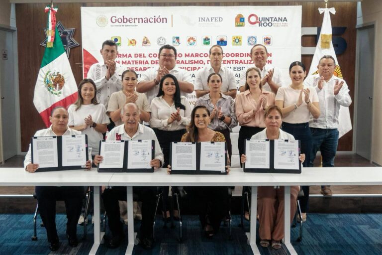 Mara Lezama Firma Convenio con INAFED para Fortalecer Municipios Más Eficientes y Cercanos a la Ciudadanía