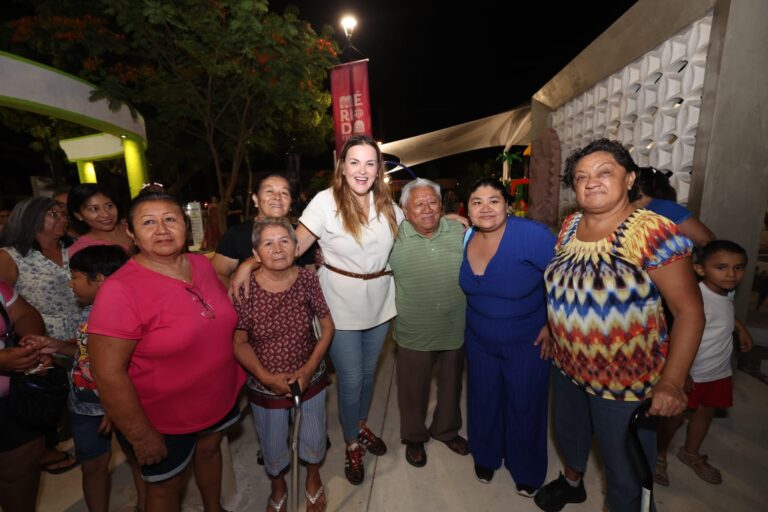 Cecilia Patrón entrega rehabilitación del Parque Santa María de Guadalupe en Mérida