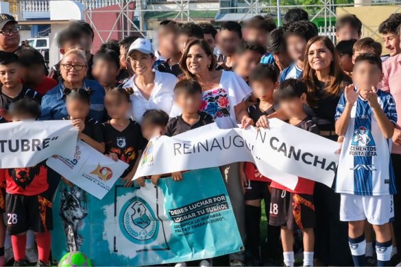 Reinauguran Mara Lezama y Yensunni Martínez cancha “8 de Octubre” en Chetumal para fortalecer el deporte y la convivencia