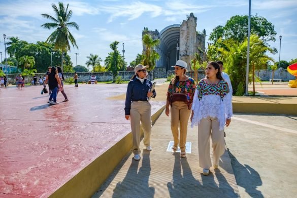 Entregan Mara Lezama y Mary Hernández parque rehabilitado en Tihosuco para fortalecer el tejido social