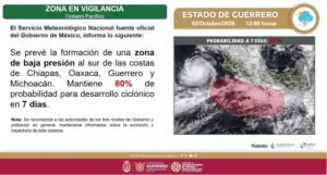 Gobierno de Guerrero mantiene activos protocolos de prevención, monitoreo y alertamiento por posible formalización de un ciclón tropical en el Pacífico