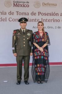 Asiste Evelyn Salgado Pineda a la Toma de Posesión al Cargo y Protesta de Bandera del comandante interino de la Novena Región Militar